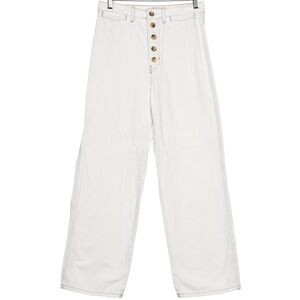 Reformation High-Rise Wide Leg Jeans - white size 27